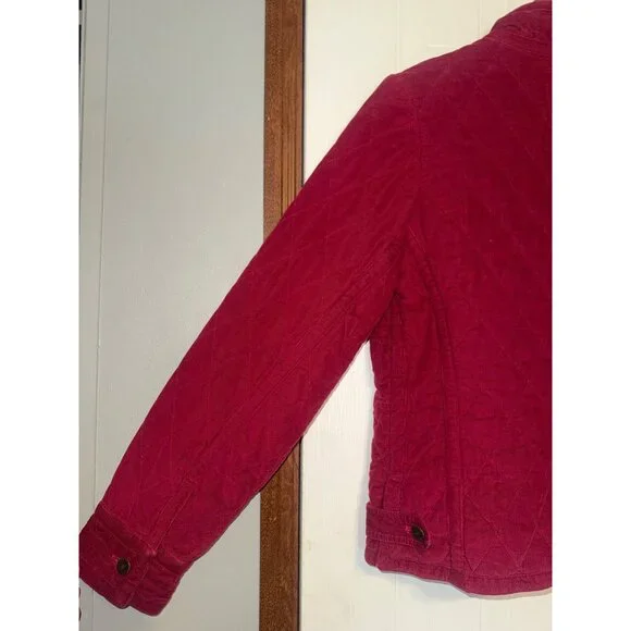 Eddie Bauer Pink Corduroy Lightweight Jacket Size Small - Picture 13 of 16
